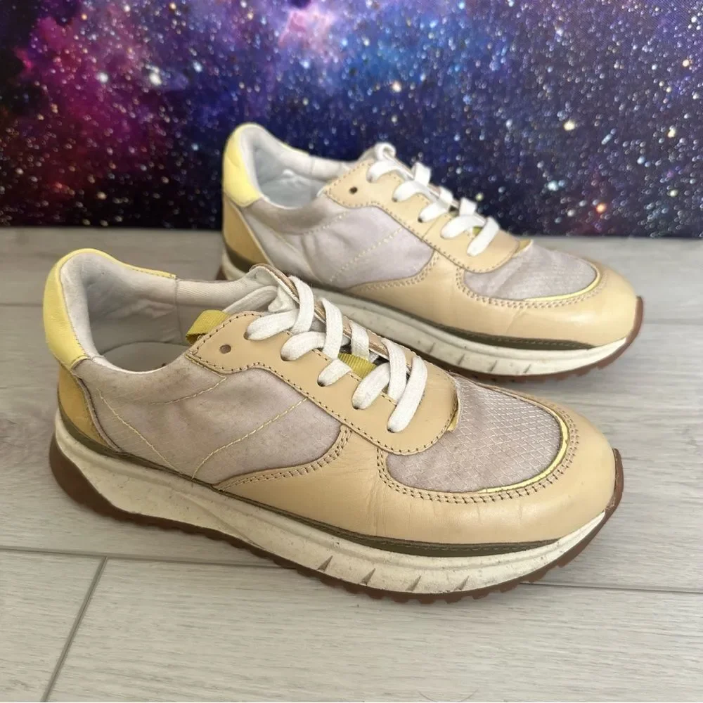 Madewell Kickoff Trainers White‎ Gray Suede Canvas Sneakers Women’s Sz 5 MWL